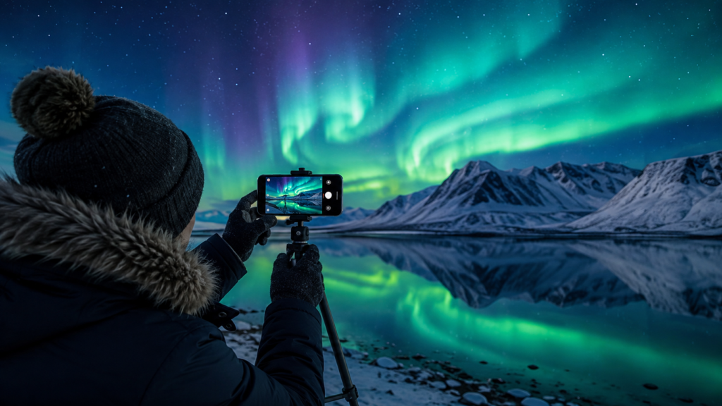 how to take pictures of northern lights with smartphone