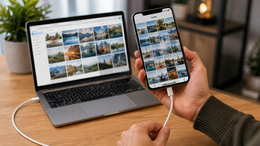 how to transfer photos from iphone to laptop