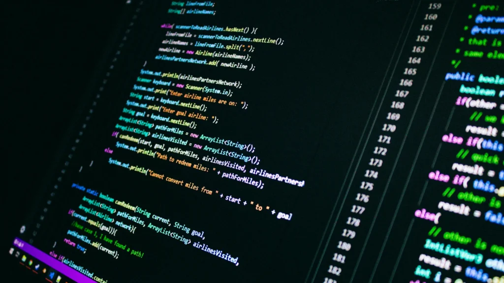 software engineering code on a computer screen